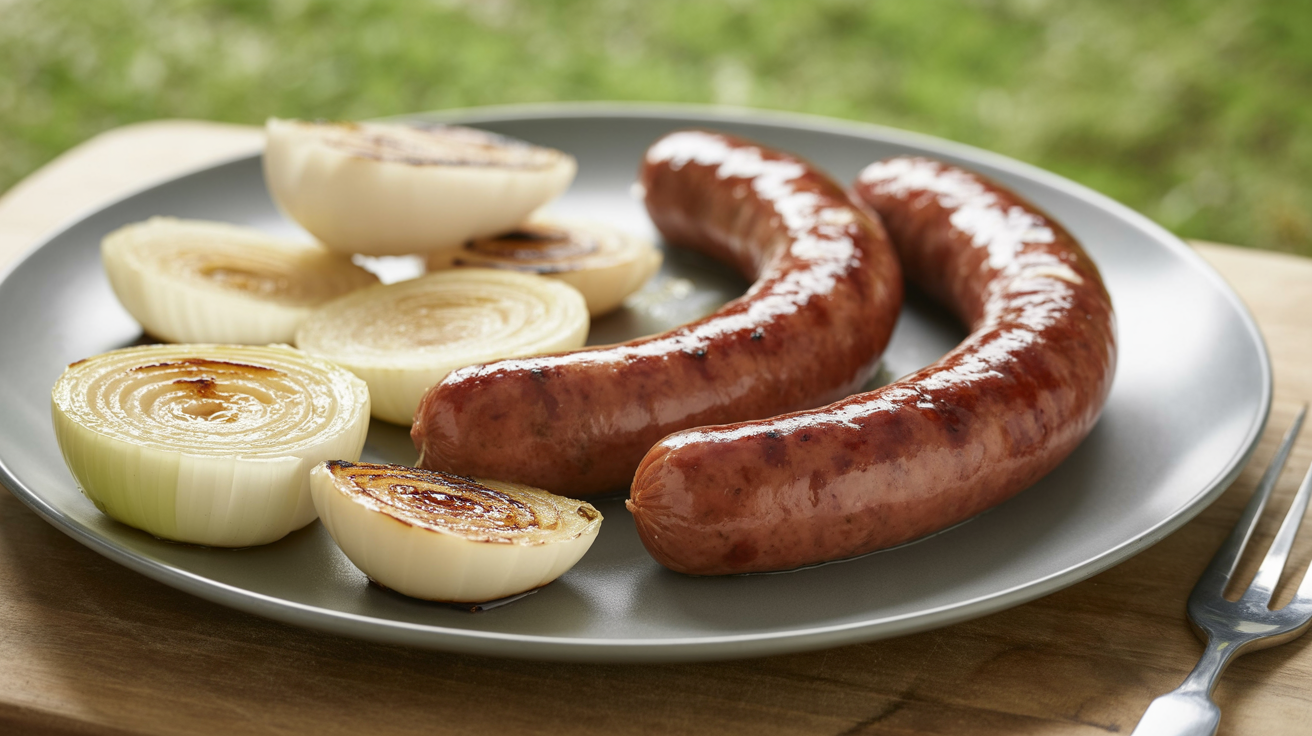 BBQ Sausages with Onions (Sausage Sizzle)